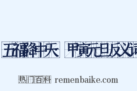 五福降中天·甲寅元旦反义词是什么意思的图片